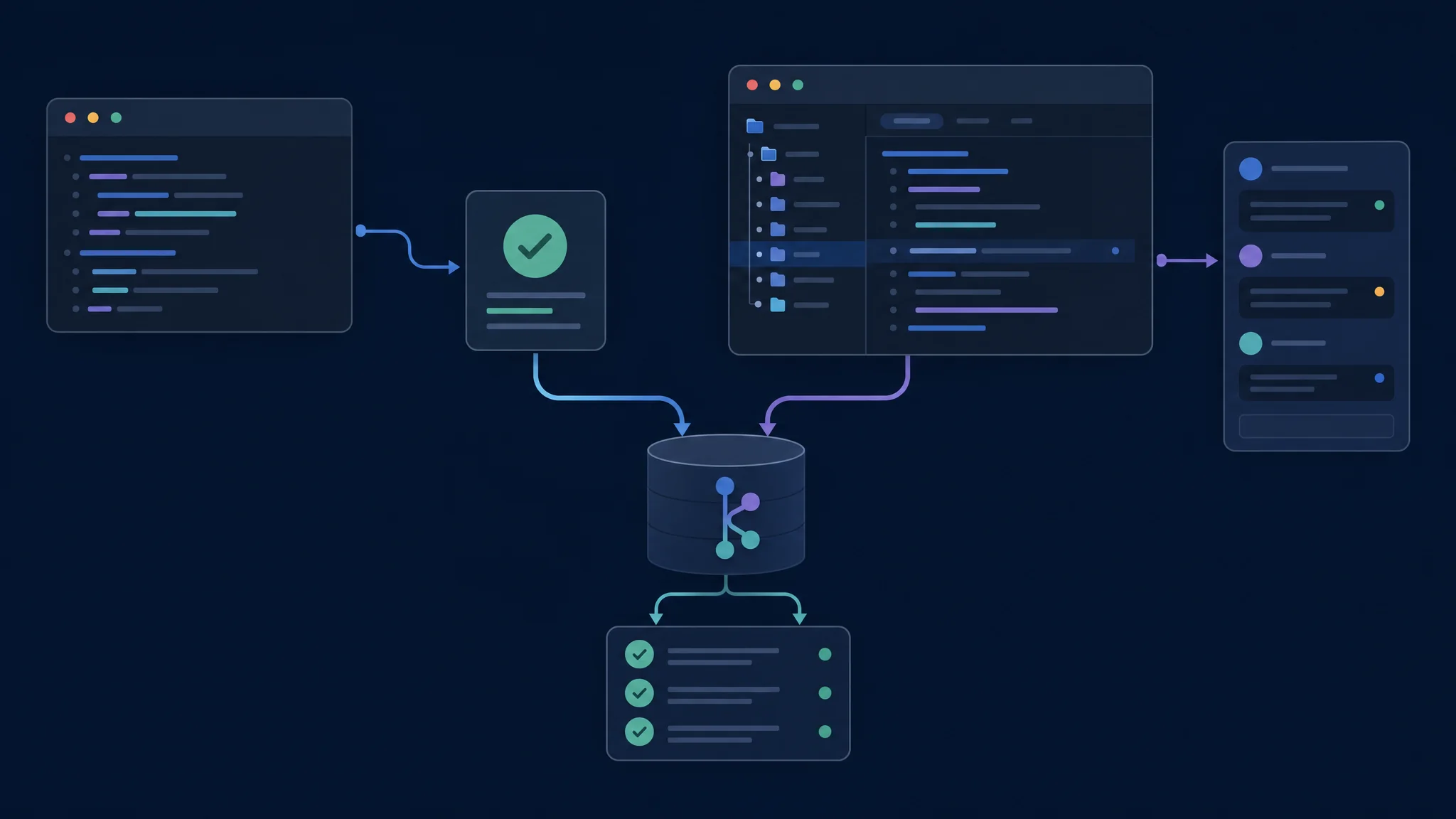 একই repository এবং independent validation checklist-এর সঙ্গে যুক্ত terminal automation ও desktop review panel