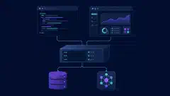 একটি কেন্দ্রীয় server-এর সঙ্গে যুক্ত terminal ও desktop client এবং আলাদা repository ও inference প্রতীক